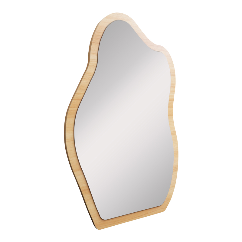233-000062 Καθρέπτης Evanthia pakoworld MDF σε φυσική απόχρωση 36x1.2x56 εκ - Image 1