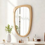 Καθρέπτης Phaedra pakoworld MDF σε φυσική απόχρωση 74x2,5x120 εκ - Image 2