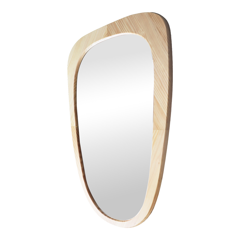 233-000063 Καθρέπτης Phaedra pakoworld MDF σε φυσική απόχρωση 74x2,5x120 εκ - Image 1