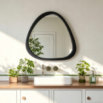 Καθρέπτης Ione pakoworld μαύρο MDF 60x2,5x61εκ - Image 2