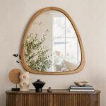 Καθρέπτης Ione pakoworld MDF σε φυσική απόχρωση 60x2,5x61εκ - Image 2