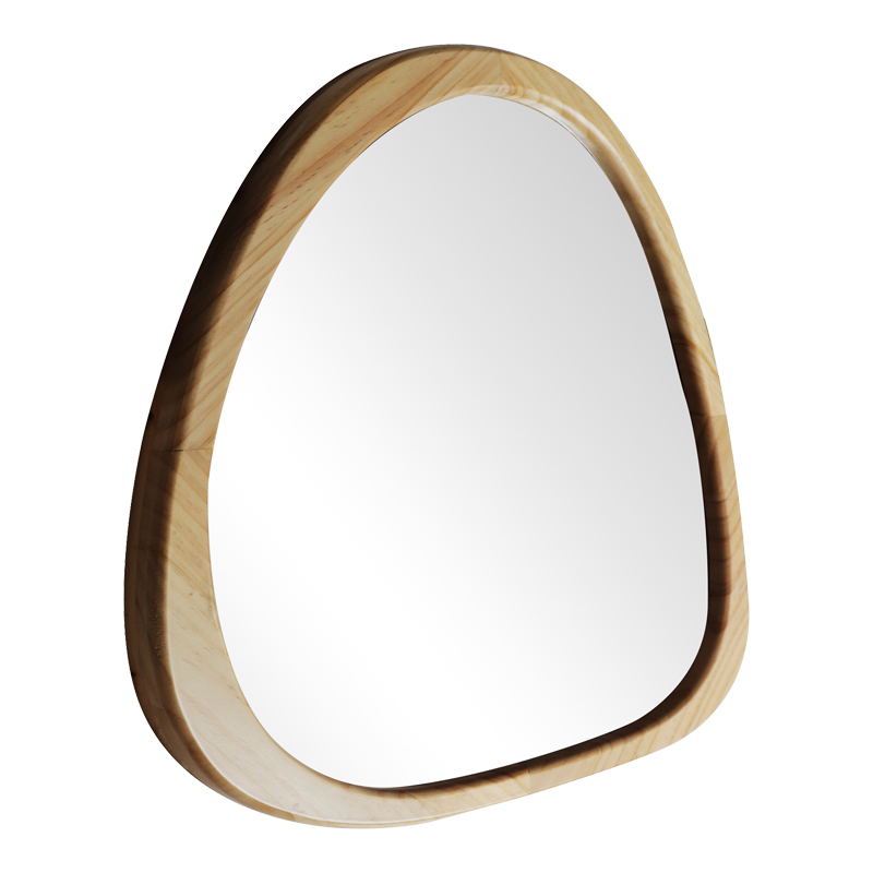 233-000065 Καθρέπτης Ione pakoworld MDF σε φυσική απόχρωση 60x2,5x61εκ - Image 1