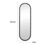Καθρέπτης Myrtus pakoworld μαύρο μέταλλο 40x2,5x160 εκ - Image 4