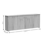 Μπουφές Kinley pakoworld σε ανθρακί-wenge απόχρωση 210x40x82εκ - Image 5