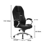 Καρέκλα γραφείου διευθυντή Ionia pakoworld μαύρο PU 67x49,5x115-123εκ - Image 6