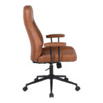 Καρέκλα γραφείου διευθυντή Philareti pakoworld καφέ PU 74x71,5x108-118εκ - Image 4