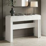 Κονσόλα Zeplen pakoworld λευκό mdf 110x38x75εκ