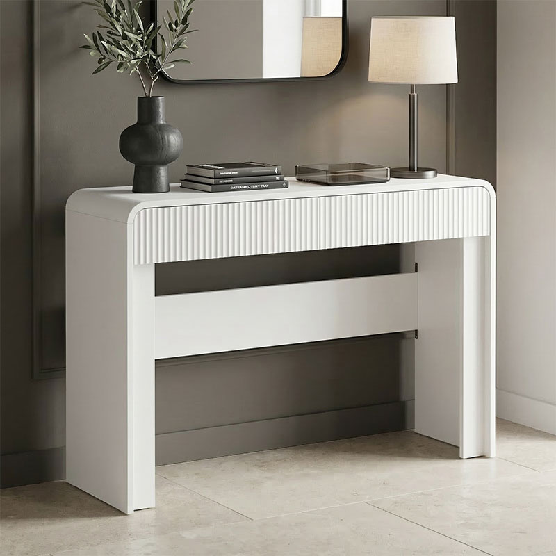 260-000043 Κονσόλα Zeplen pakoworld λευκό mdf 110x38x75εκ - Image 1
