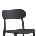 Καρέκλα Amvroan στοιβαζόμενη pakoworld με UV protection ανθρακί pp 51x49x79.5εκ - Image 3