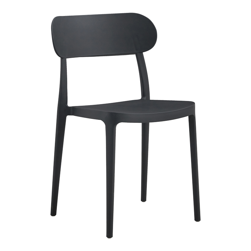 262-000034 Καρέκλα Amvroan στοιβαζόμενη pakoworld με UV protection ανθρακί pp 51x49x79.5εκ - Image 1