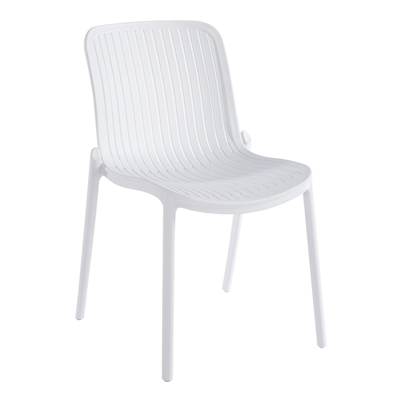 262-000057 Καρέκλα Teragi στοιβαζόμενη pakoworld pp με UV protection λευκή 58x43.5x82εκ - Image 1