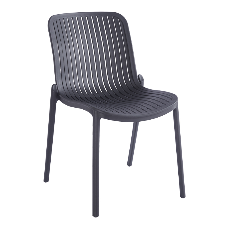 262-000058 Καρέκλα Teragi στοιβαζόμενη pakoworld pp με UV protection ανθρακί 58x43.5x82εκ - Image 1
