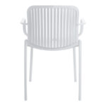Πολυθρόνα Teragi στοιβαζόμενη pakoworld pp με UV protection λευκή 59x57x82εκ - Image 6