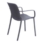 Πολυθρόνα Teragi στοιβαζόμενη pakoworld pp με UV protection ανθρακί 59x57x82εκ - Image 3