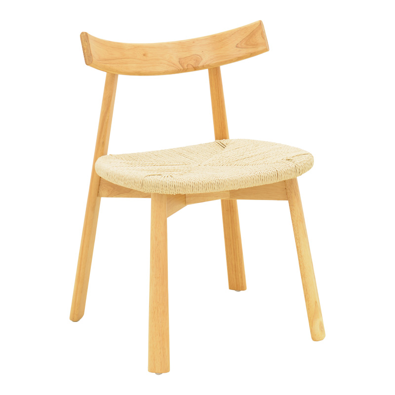 263-000057 Καρέκλα Clareta pakoworld rubberwood-σχοινί σε φυσική απόχρωση 53x55x79εκ - Image 1
