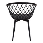 Πολυθρόνα Ezra pakoworld μαύρο pp-πόδι μαύρο μέταλλο 62.5x56x82εκ - Image 2