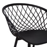 Πολυθρόνα Ezra pakoworld μαύρο pp-πόδι μαύρο μέταλλο 62.5x56x82εκ - Image 5