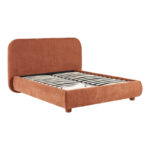 Κρεβάτι Salena pakoworld terracotta ύφασμα 160x200εκ - Image 3