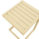Τραπέζι Aether pakoworld cappuccino αλουμίνιο 37.5x36.5x53εκ - Image 3