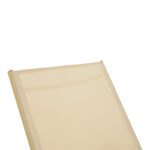 Ξαπλώστρα Boka pakoworld αλουμίνιο cappuccino- textilene σε σαμπανί 60x192x31εκ - Image 4