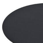 Τραπέζι Xuson pakoworld μαύρο mdf-πόδι μαύρο μέταλλο Φ80x75εκ - Image 4