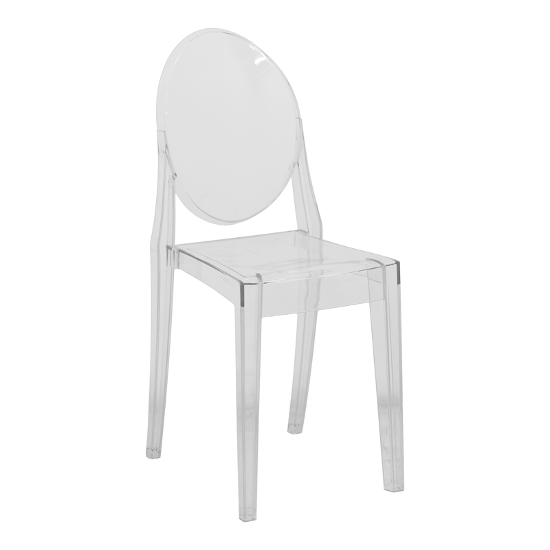 292-000129 Καρέκλα Narova pakoworld διάφανο PC 40x45x92εκ - Image 1