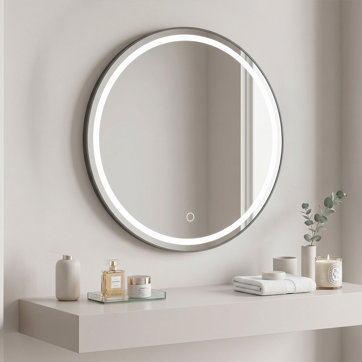 298-000053 Καθρέπτης Deliza pakoworld led Φ60x2.5εκ - Image 1