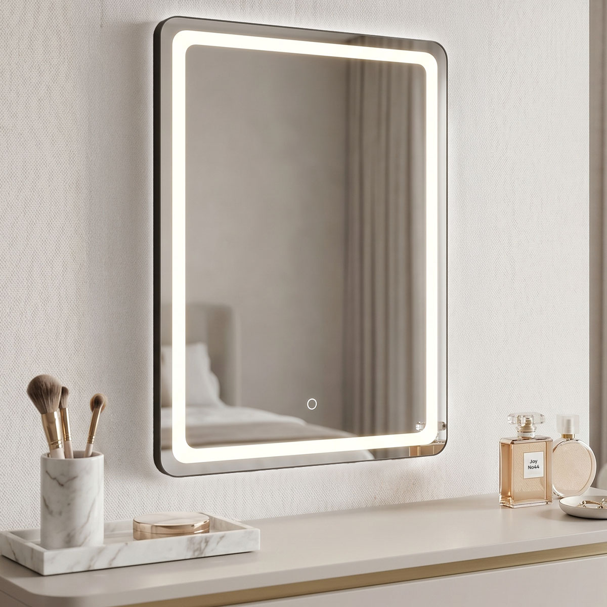 298-000055 Καθρέπτης Derbo pakoworld led 50x2.5x70εκ - Image 1