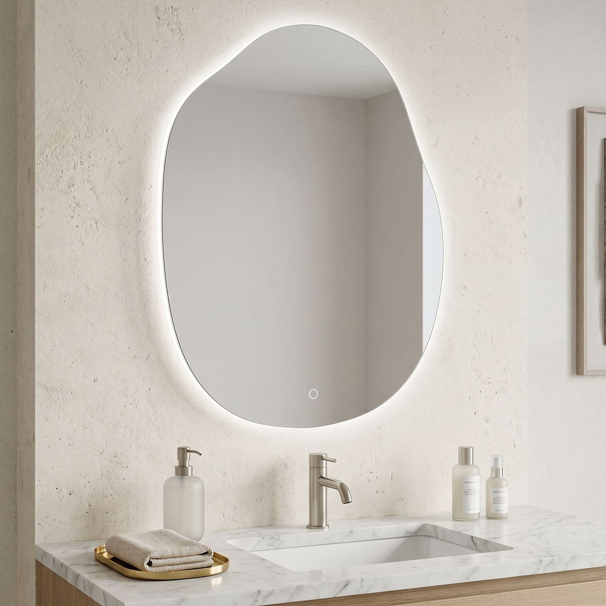 298-000058 Καθρέπτης Mirila pakoworld led 60x2.5x80εκ - Image 1