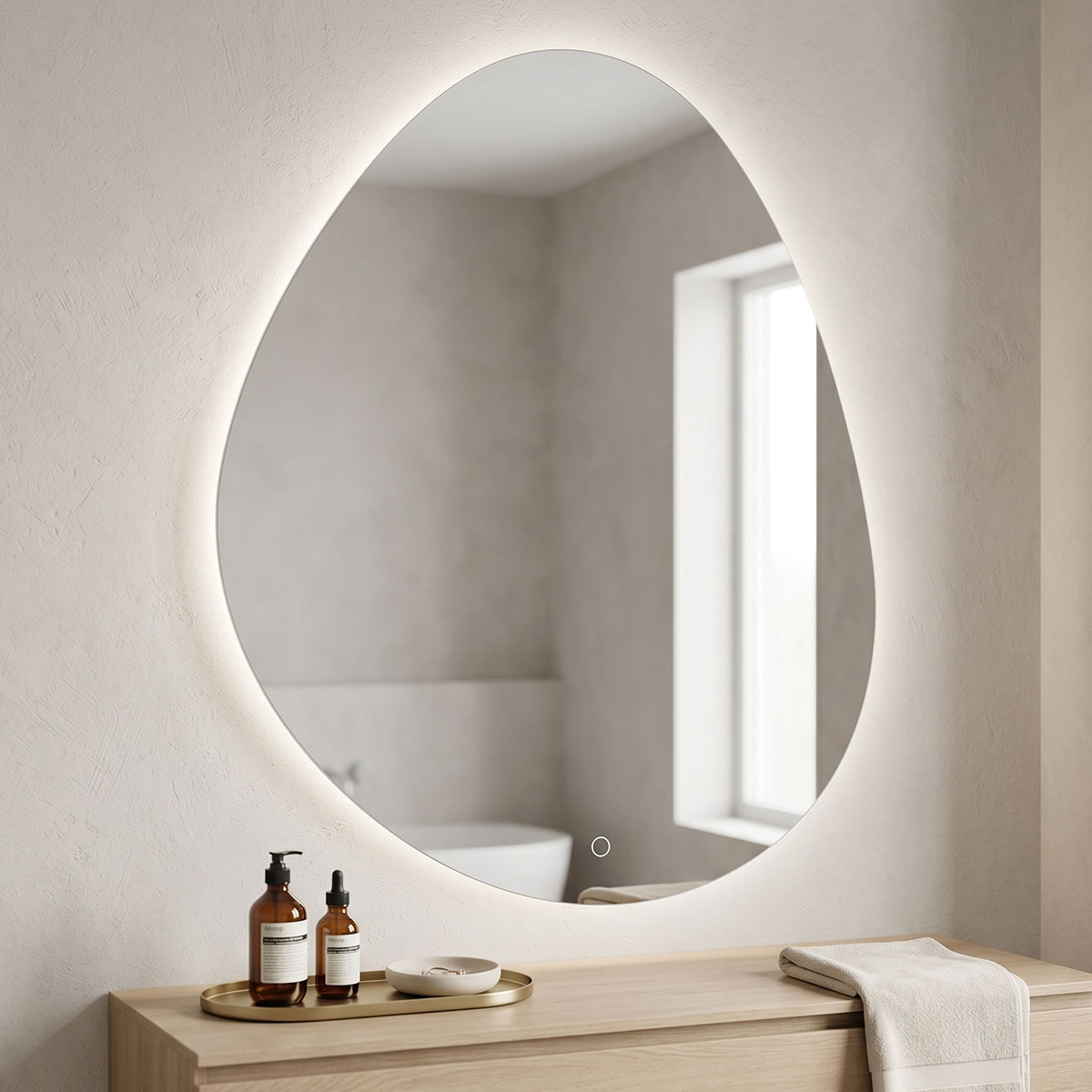 298-000059 Καθρέπτης Arminia pakoworld led 60x2.5x80εκ - Image 1