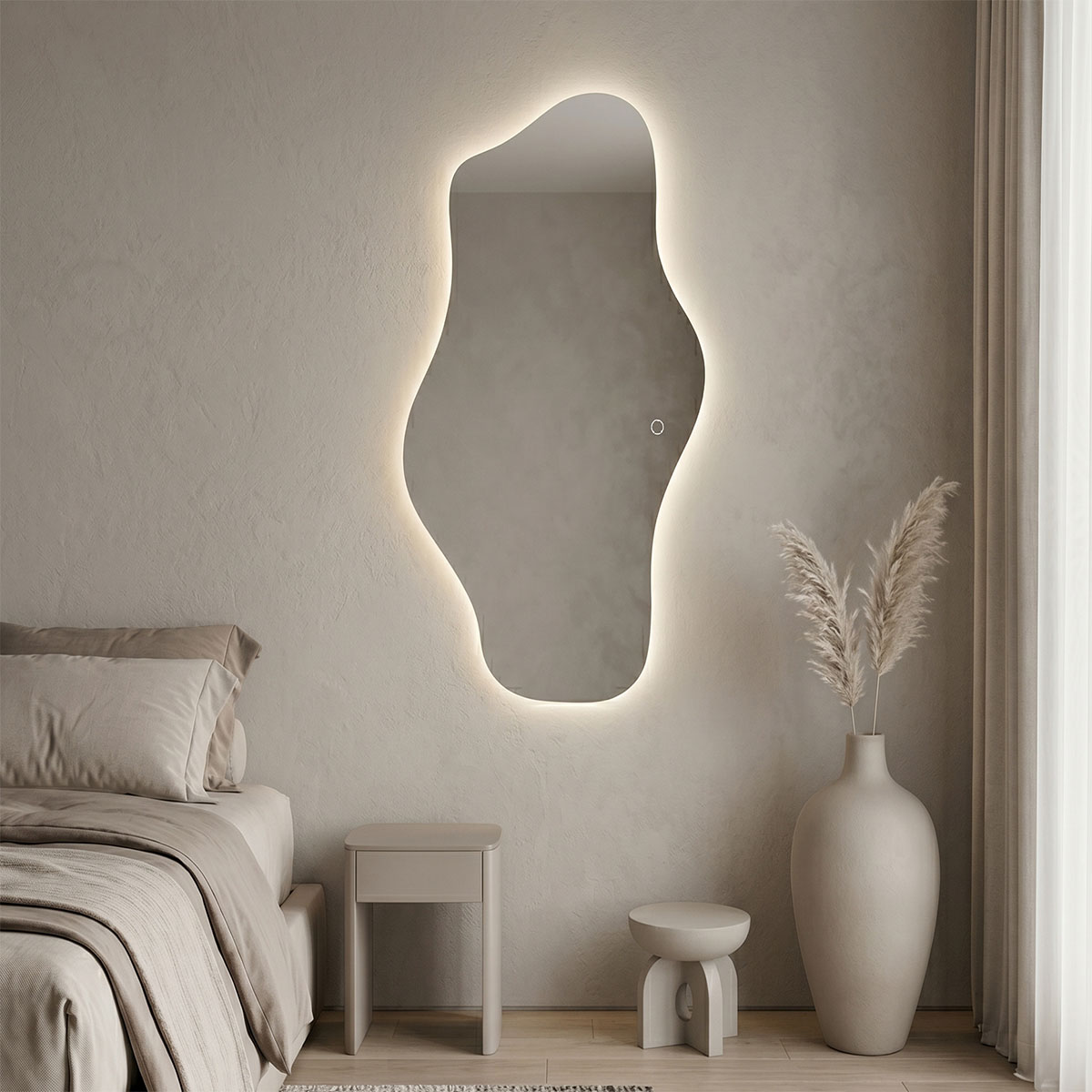 298-000060 Καθρέπτης Eliona pakoworld led 60x2.5x120εκ - Image 1