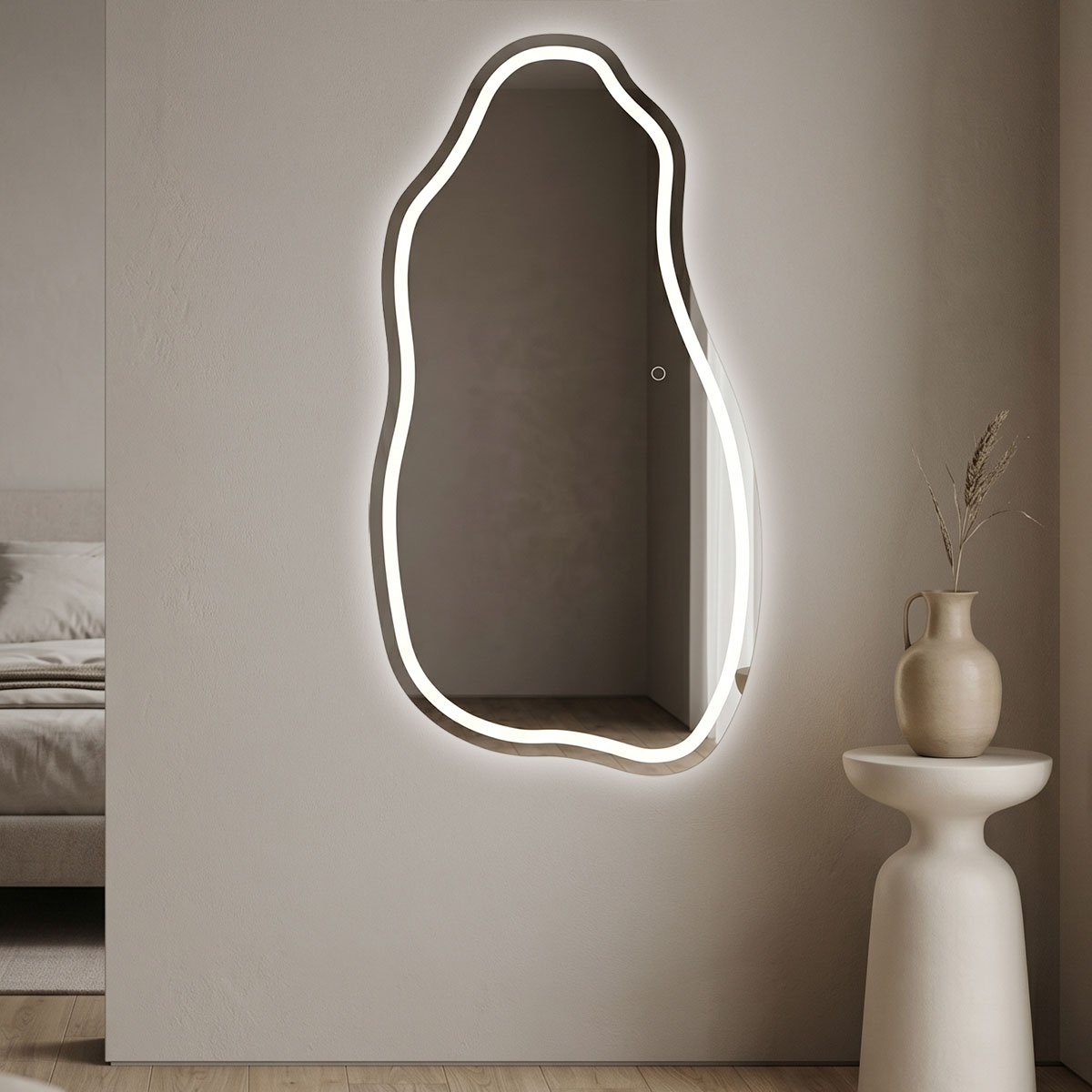 298-000061 Καθρέπτης Wervia pakoworld led 60x2.5x120εκ - Image 1