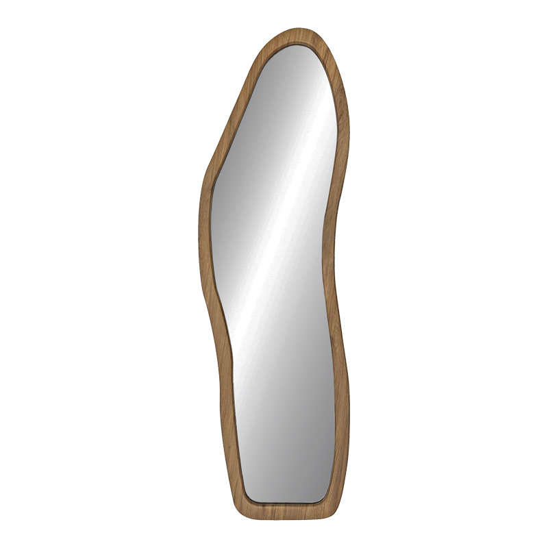 298-000063 Καθρέπτης Quene pakoworld mdf σε φυσική απόχρωση 50x1.5x150εκ - Image 1