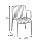 Πολυθρόνα Zoi pakoworld pp cappuccino 54x57.5x79εκ - Image 6