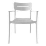 Πολυθρόνα Pilma pakoworld λευκό PP 57x54x82εκ - Image 4