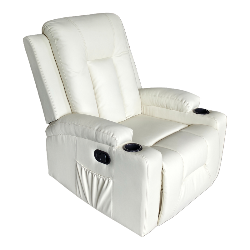 331-000005 Πολυθρόνα relax Gessel pakoworld PU σε κρεμ απόχρωση 80x90x98εκ - Image 1