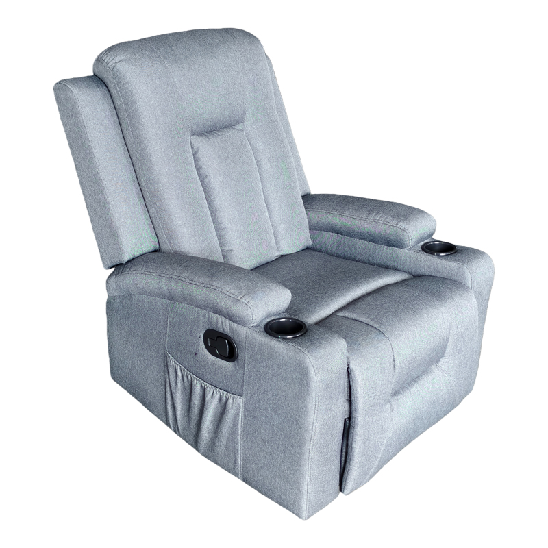 331-000006 Πολυθρόνα relax Gessel pakoworld ύφασμα ανθρακί 80x90x98εκ - Image 1