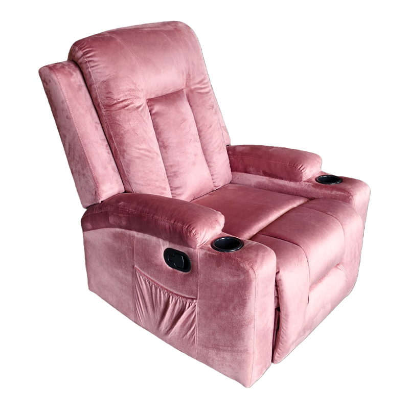 331-000007 Πολυθρόνα relax Gessel pakoworld βελούδο σάπιο μήλο 80x90x98εκ - Image 1