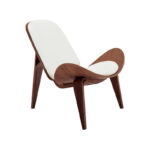 Πολυθρόνα Vilma pakoworld PU μπεζ- plywood καρυδί 90x76.5x74.5εκ - Image 2