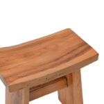 Σκαμπό Borbe pakoworld teak ξύλο σε φυσική απόχρωση 45x28x45εκ - Image 4
