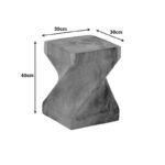 Σκαμπό Twister pakoworld suar ξύλο σε φυσική απόχρωση 30x30x45εκ - Image 4