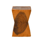 Σκαμπό Clepsydra pakoworld suar ξύλο σε φυσική απόχρωση 31x31x45εκ - Image 2