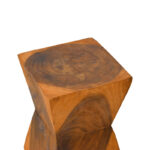 Σκαμπό Clepsydra pakoworld suar ξύλο σε φυσική απόχρωση 31x31x45εκ - Image 3