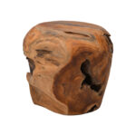 Σκαμπό Bolare pakoworld teak ξύλο σε φυσική απόχρωση Φ40x35εκ - Image 2
