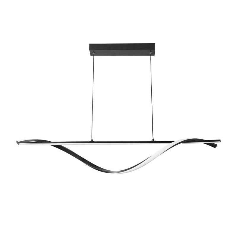 342-000131 Φωτιστικό οροφής Infinity pakoworld led μέταλλο μαύρο 120x12x150εκ - Image 1