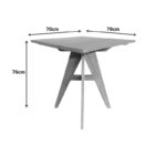 Τραπέζι Cadrada pakoworld teak ξύλο σε φυσική απόχρωση 70x70x76εκ - Image 6