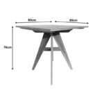 Τραπέζι Cadrada pakoworld teak ξύλο σε φυσική απόχρωση 80x80x76εκ - Image 6