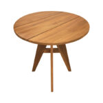 Τραπέζι Cadrada pakoworld teak ξύλο σε φυσική απόχρωση Φ70x76εκ - Image 3