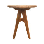 Τραπέζι Cadrada pakoworld teak ξύλο σε φυσική απόχρωση Φ70x76εκ - Image 4