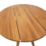Τραπέζι Cadrada pakoworld teak ξύλο σε φυσική απόχρωση Φ70x76εκ - Image 5